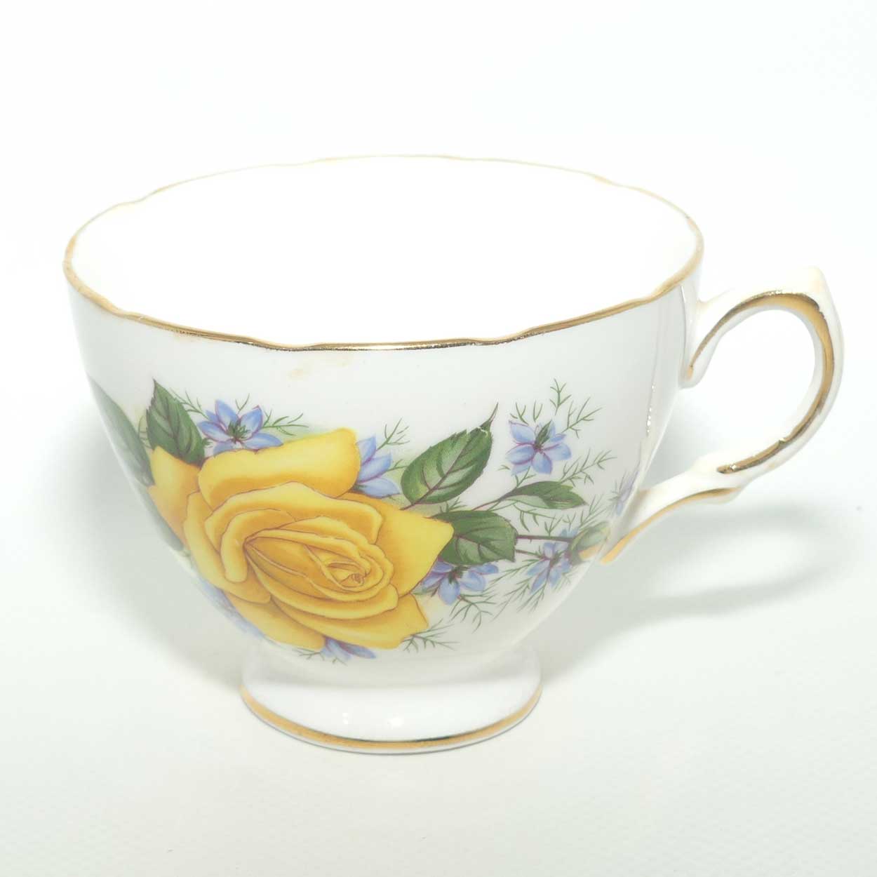 Royal Vale Bone China Yellow Rose trio