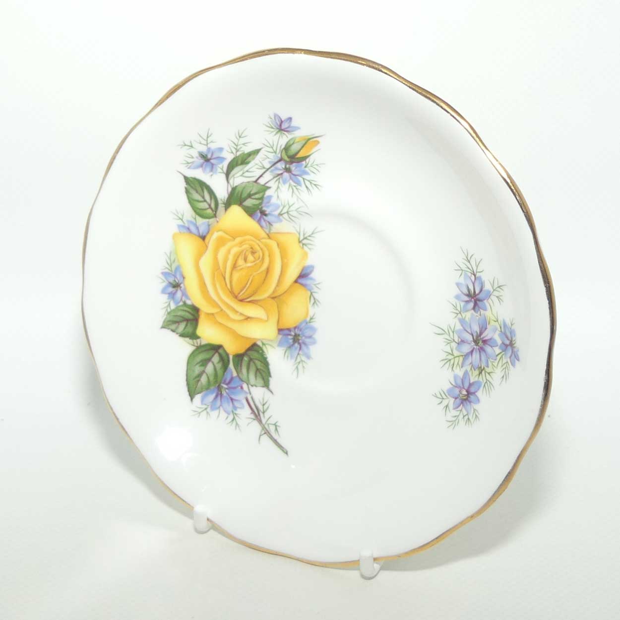 Royal Vale Bone China Yellow Rose trio