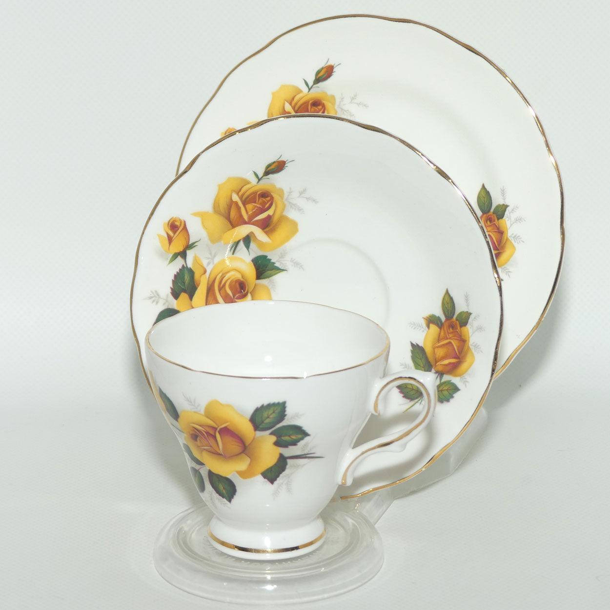 Royal Sutherland Bone China trio | Yellow Rose