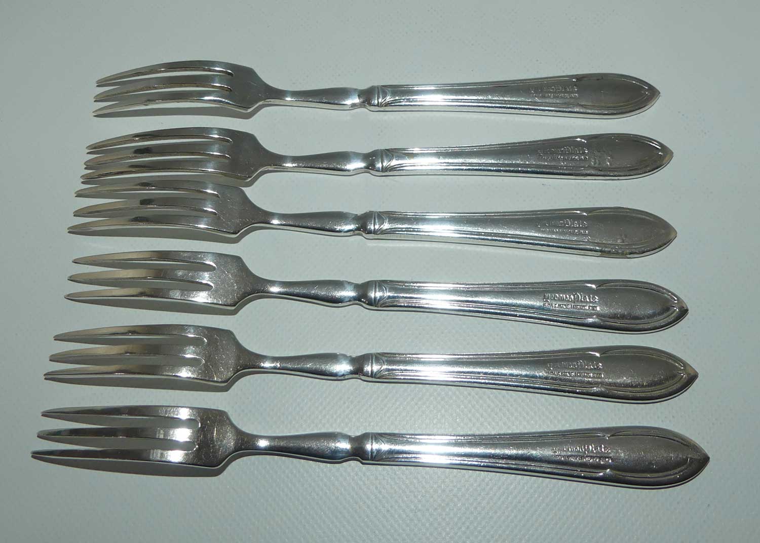Set of 6 Yeoman Plate | Silver Plated elegant cake forks