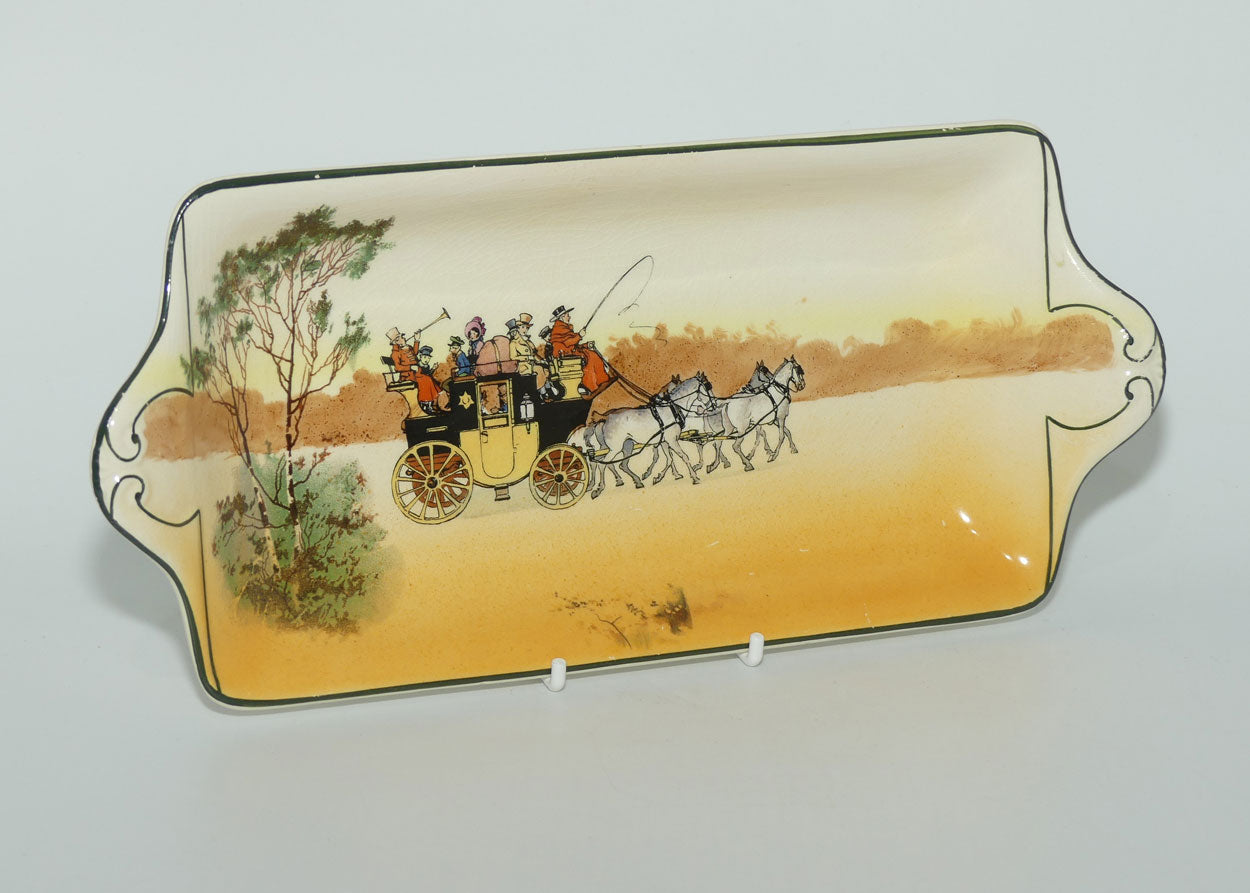 Royal Doulton Coaching Days York shape sandwich tray | New Coaching | Scene 4 Laden Coach | #1