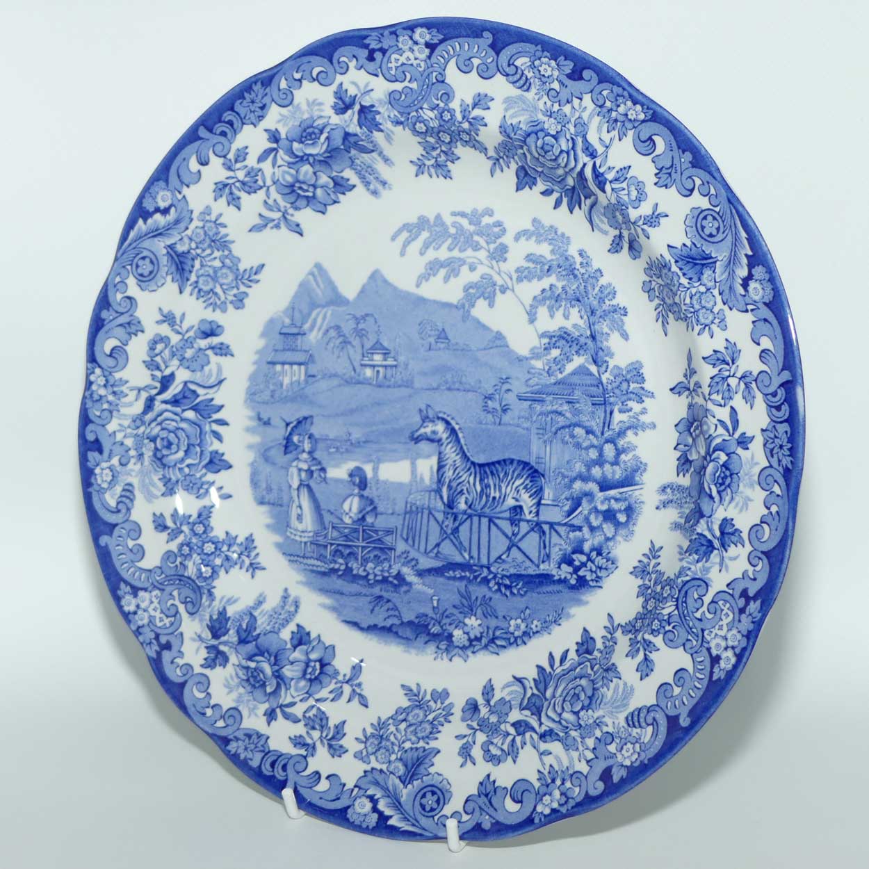 Spode Blue and White plate | The Zebra Pen | 26cm