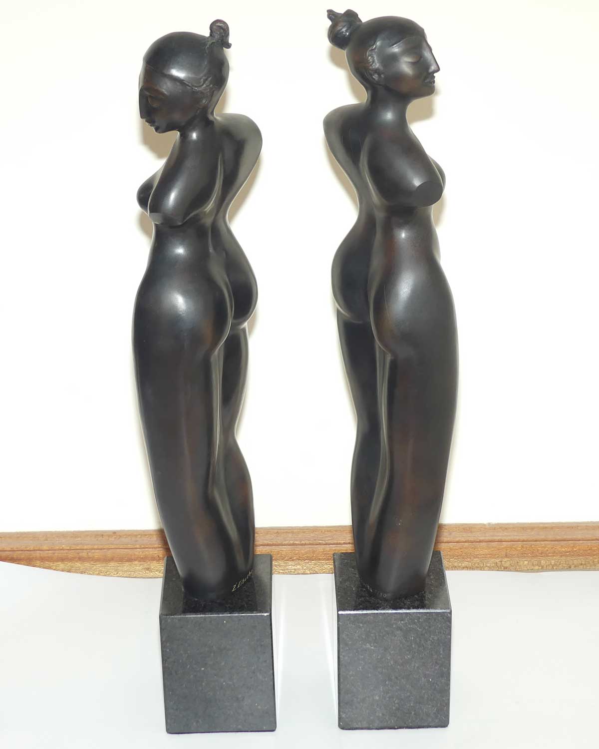 Pair of Bronzes by Zigmunt Libucha | Tall Sisters | Ltd Ed #7/30