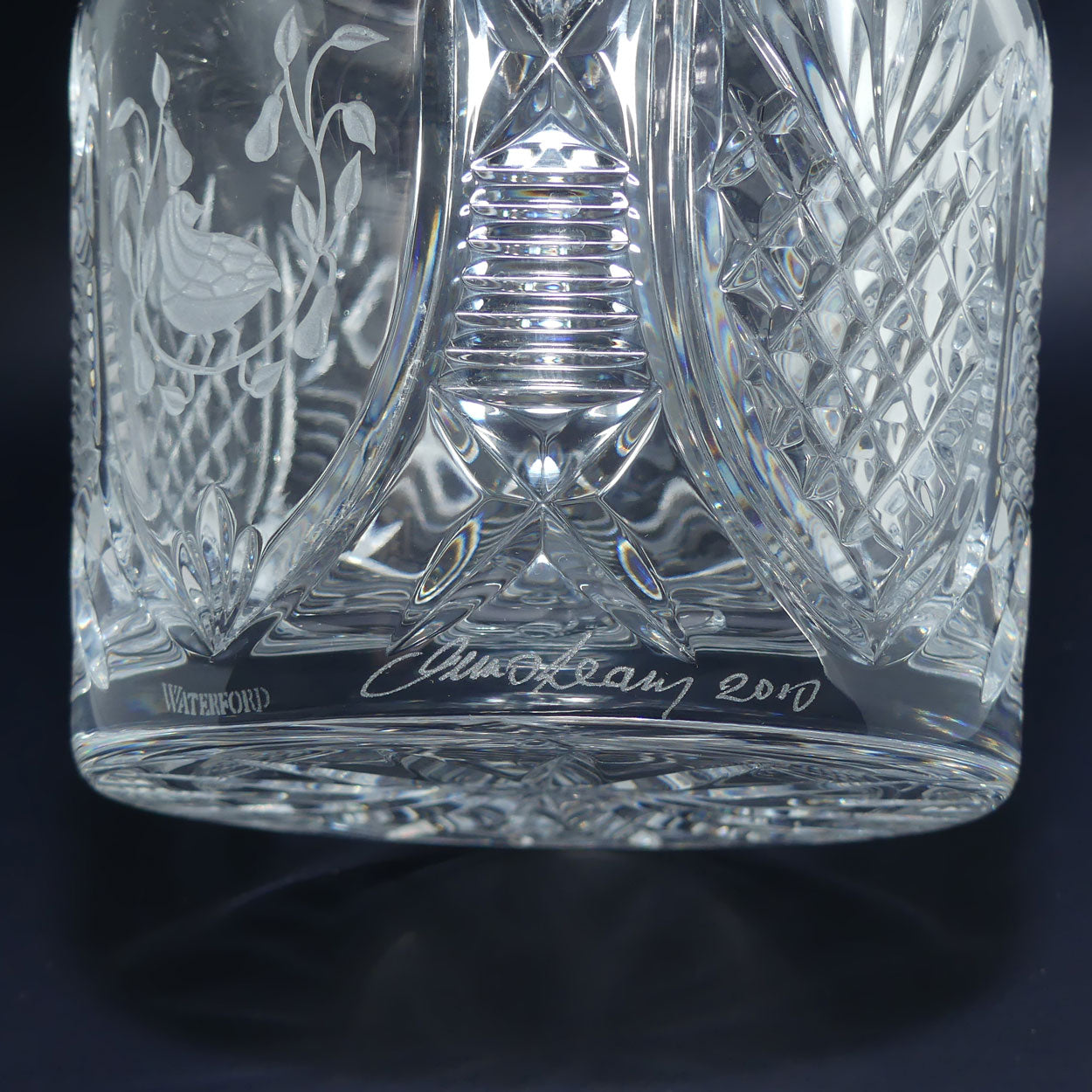 waterford-crystal-biscuit-barrel-12-days-of-christmas-partridge-jim-oleary-signed