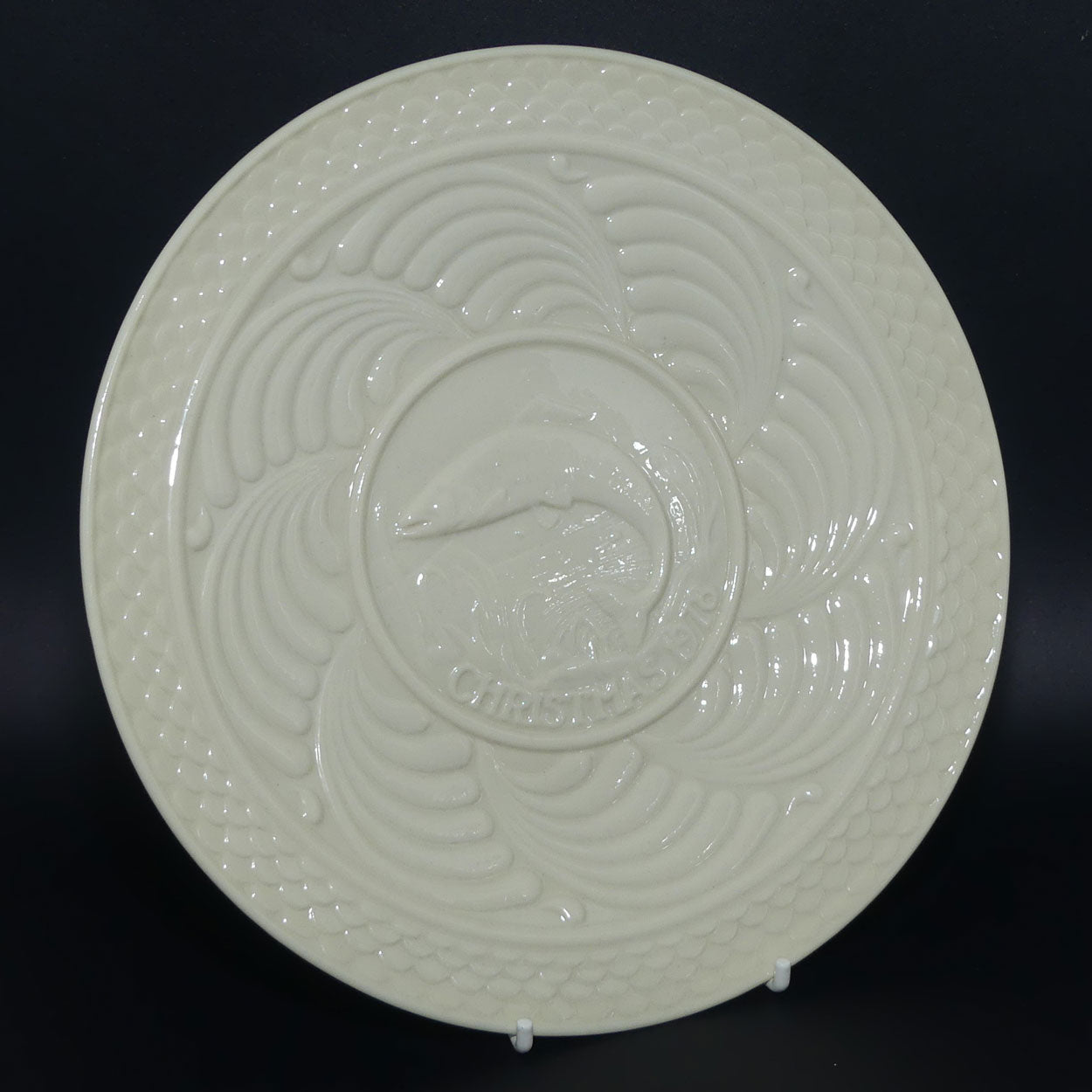 Belleek 1978 Christmas Annual plate | Leaping Salmon | Limited Edition