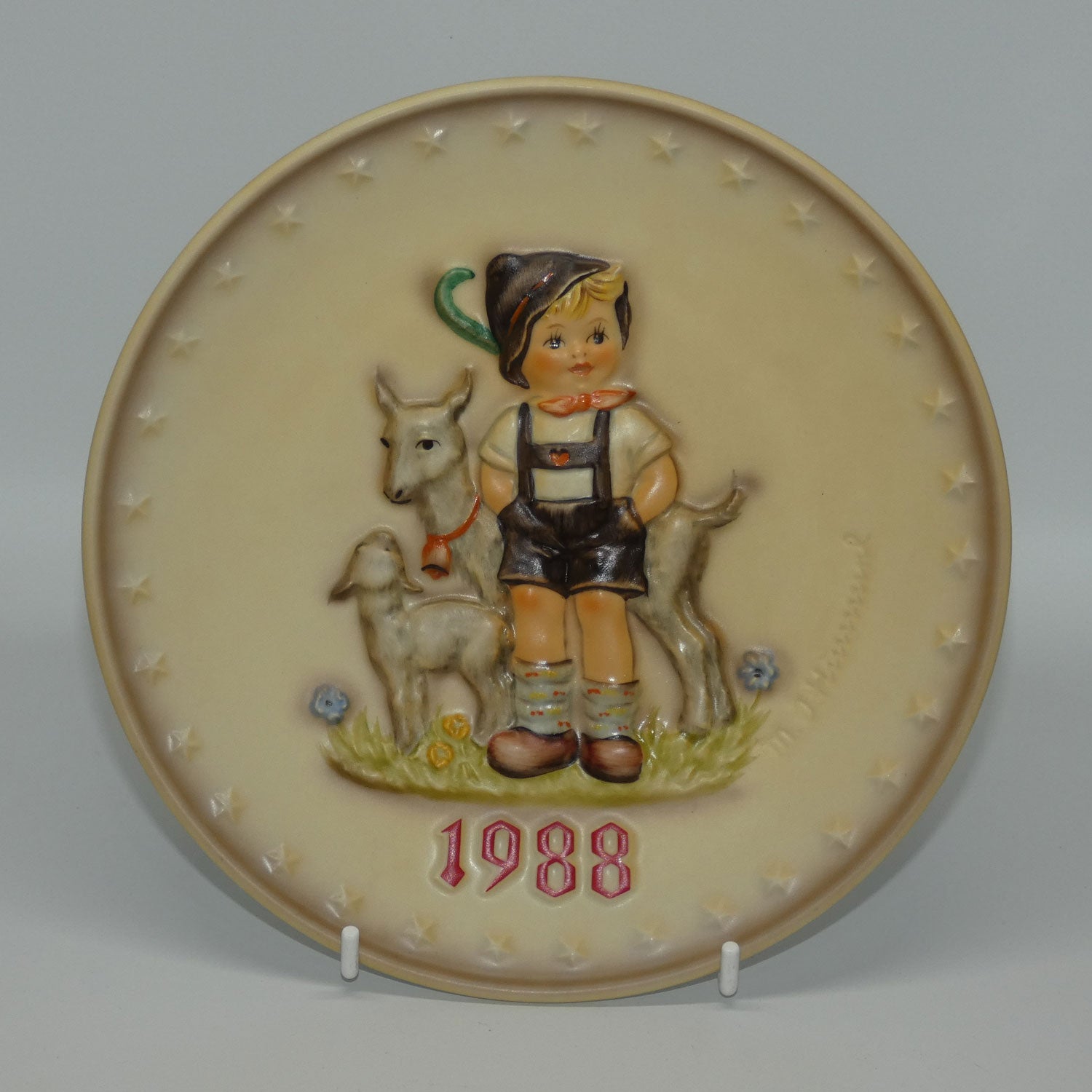 HUM0284 MI Hummel Annual Plate 1988 | Little Goat Herder