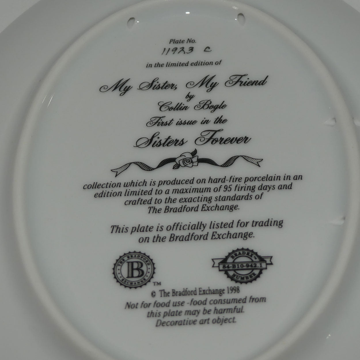 bradex-84-b10-942-1-plate-sisters-forever-my-sister-my-friend