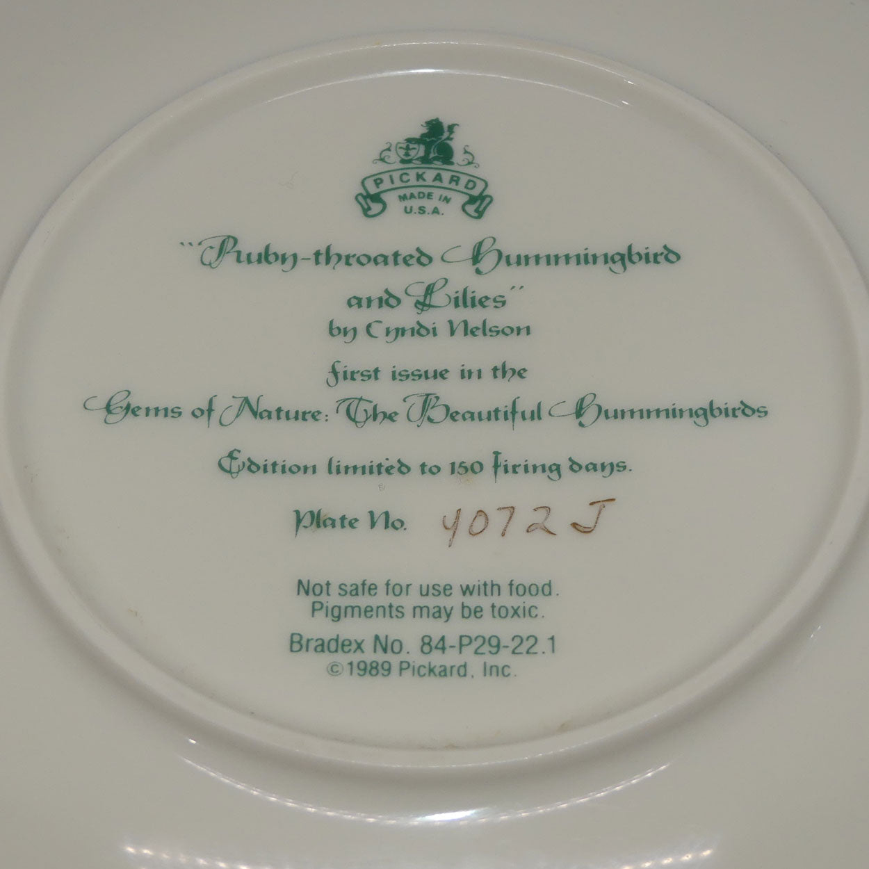 bradex-84-p29-22-1-plate-gems-of-nature-ruby-throated-hummingbird