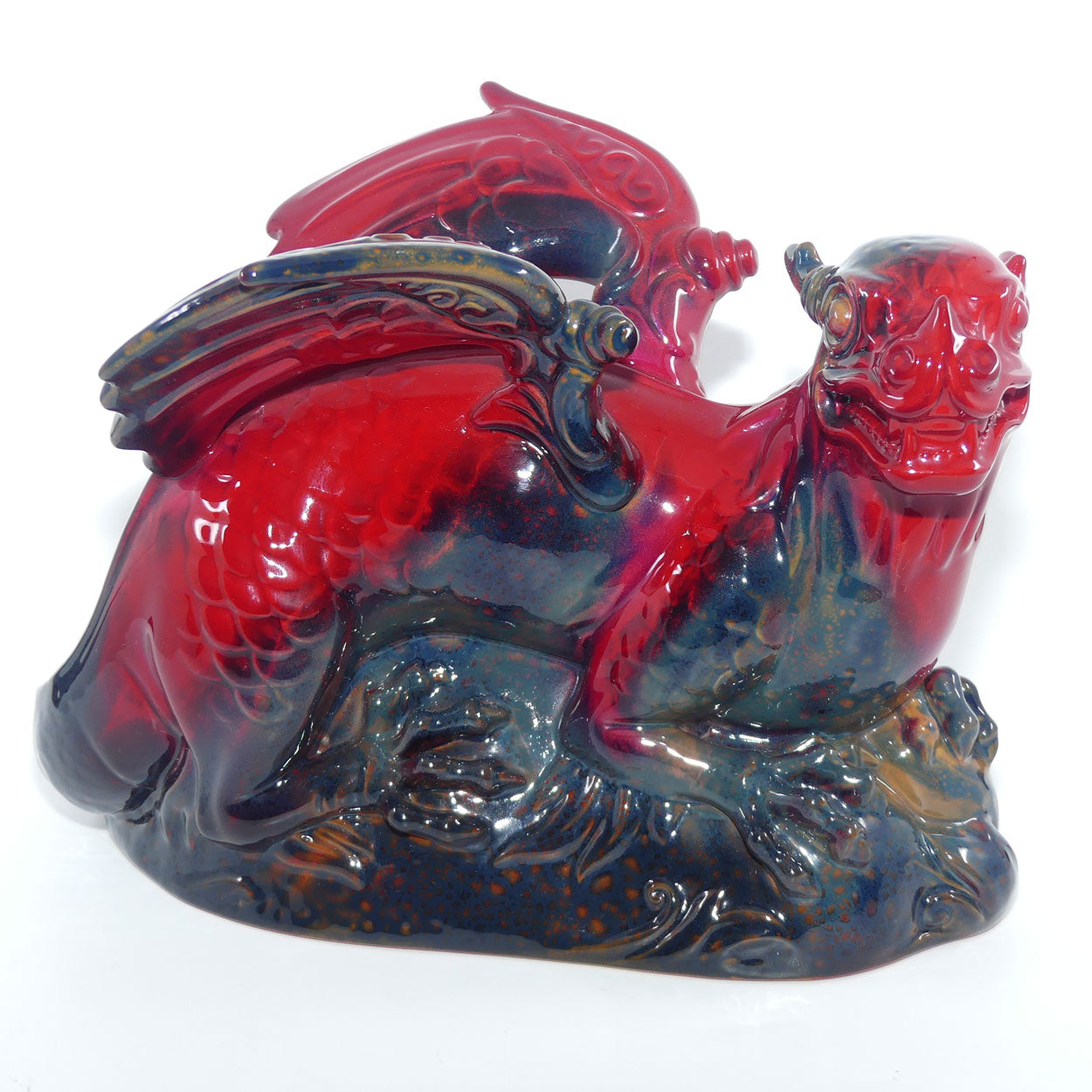 #2085 Royal Doulton Flambe Dragon | Flambe Glaze