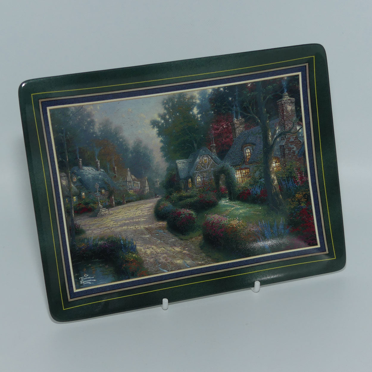 bradex-84-b11-154-2-plate-hometown-memories-thomas-kincade-cobblestone-lane