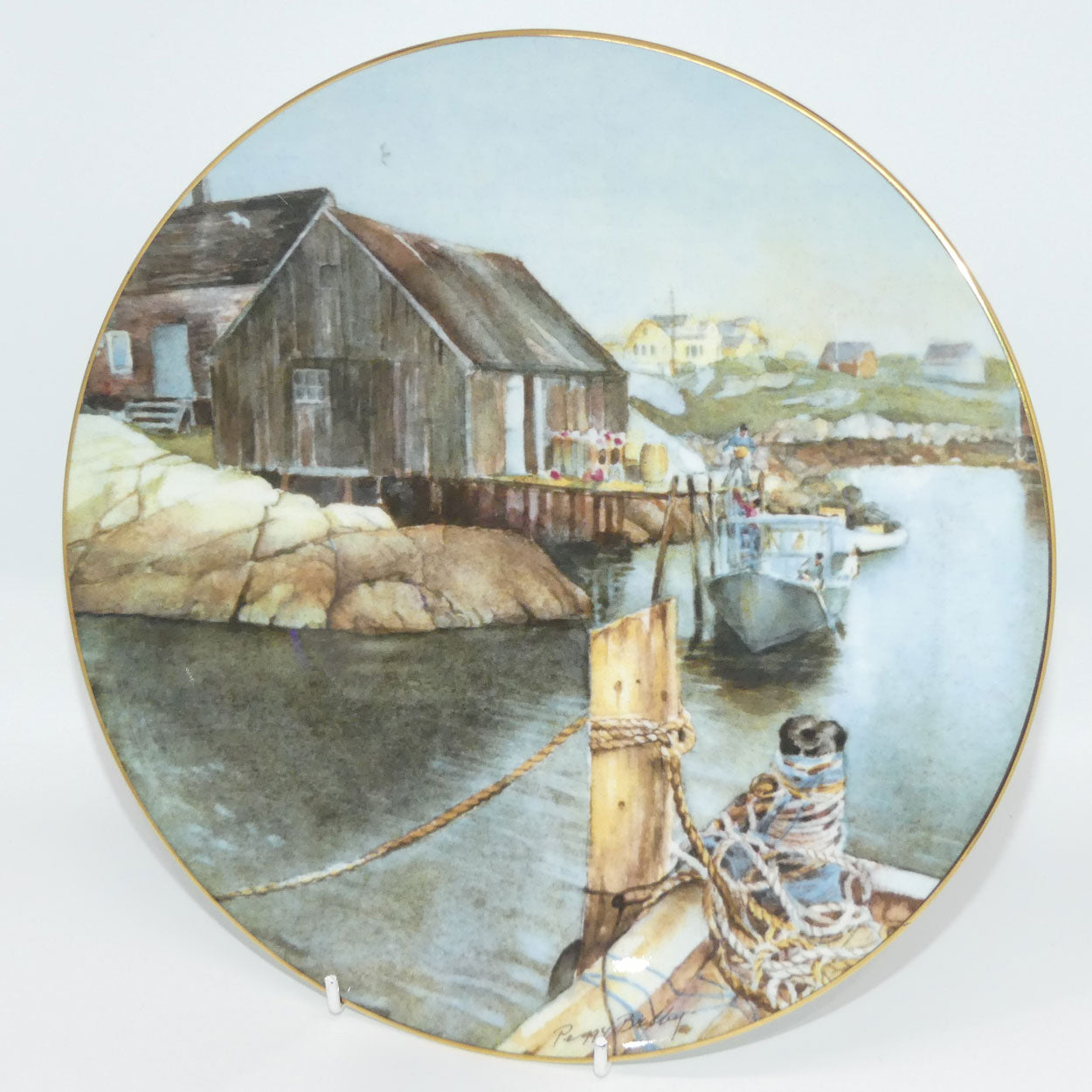 royal-doulton-aged-in-wood-2-plate-peggy-brisby-peggys-cove