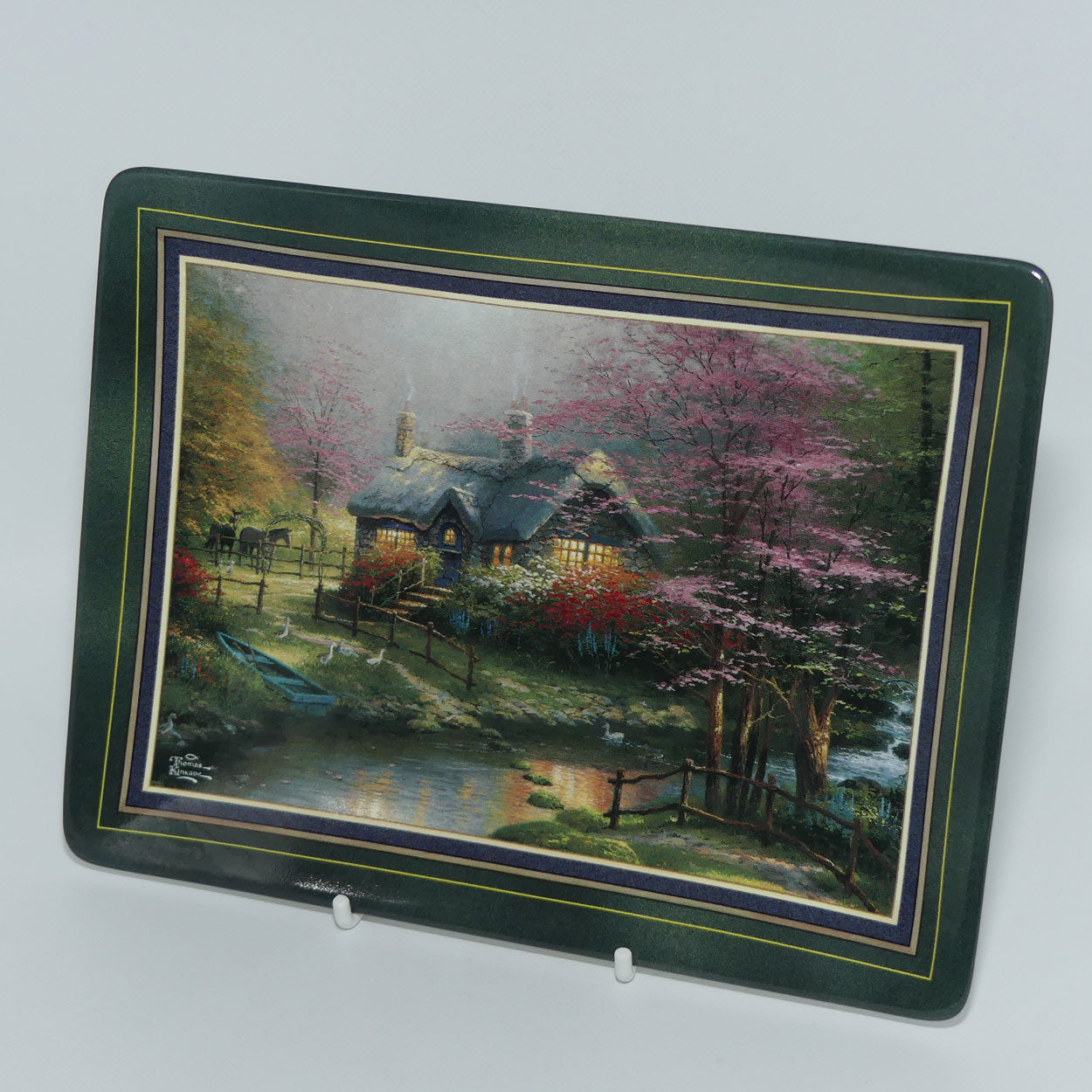 bradex-84-b11-154-4-plate-hometown-memories-thomas-kincade-stepping-stone-cottage