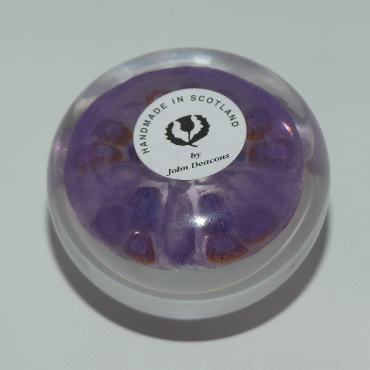 john-deacons-scotland-complex-5-spoke-miniature-paperweight-lilac