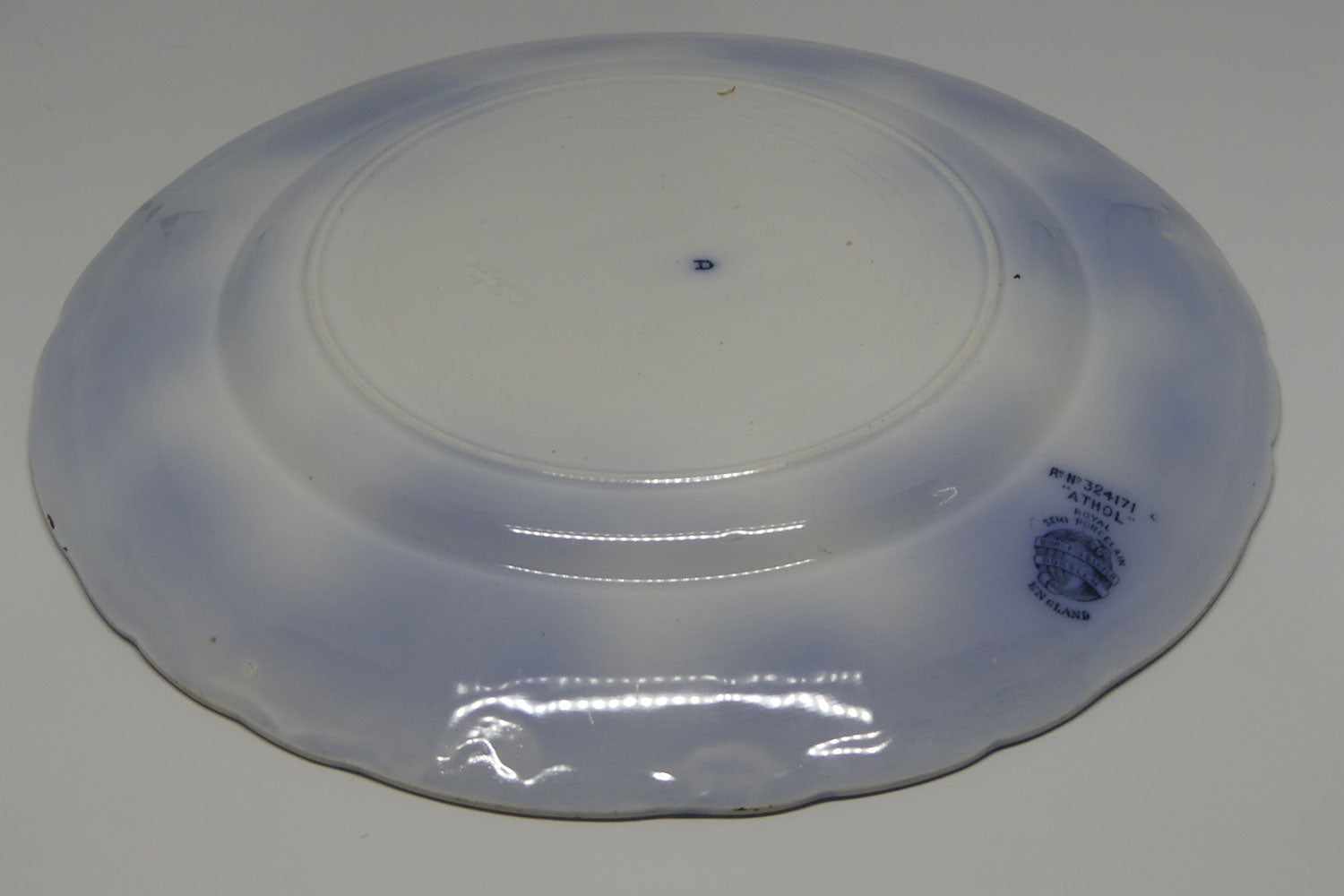 Burgess and Leigh Burslem Athol pattern Flow Blue plate | Rd No 324171 | c.1900