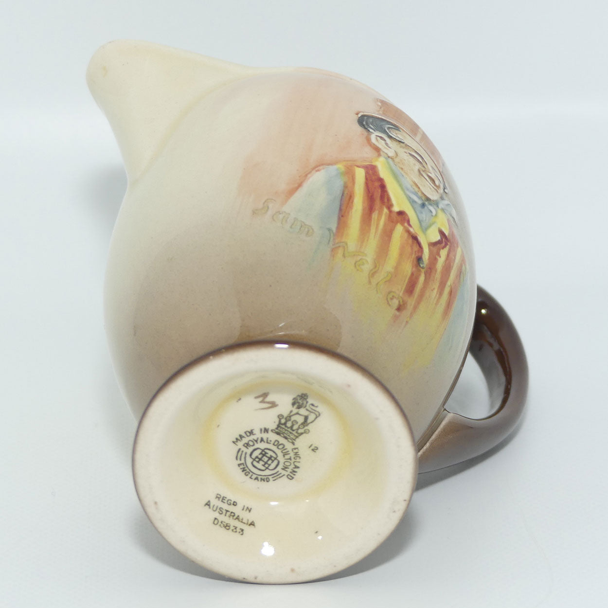 Royal Doulton Dickens Sam Weller low relief milk jug D5833