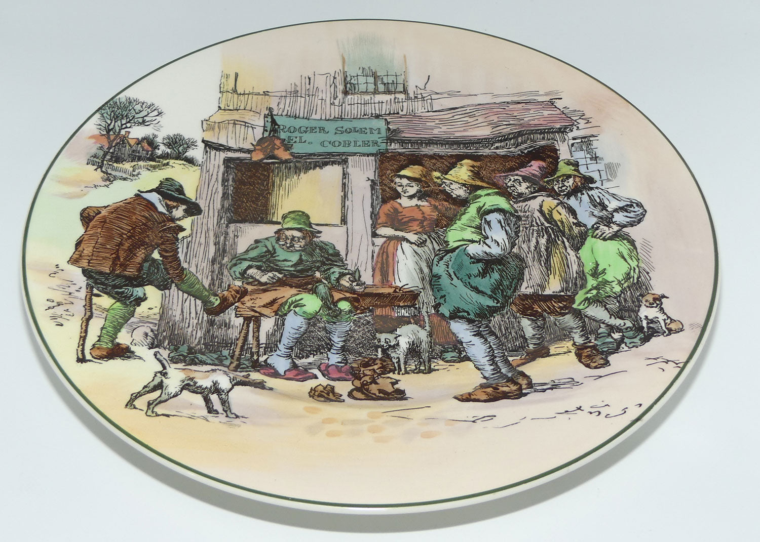 Royal Doulton Old English Scenes plate D6302 | Roger Solomel Cobbler