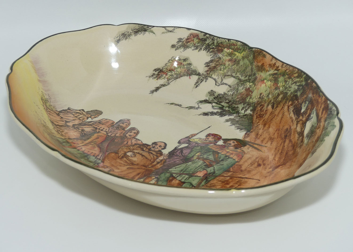 Royal Doulton Under the Greenwood Tree oval bowl D6094 | Mauve