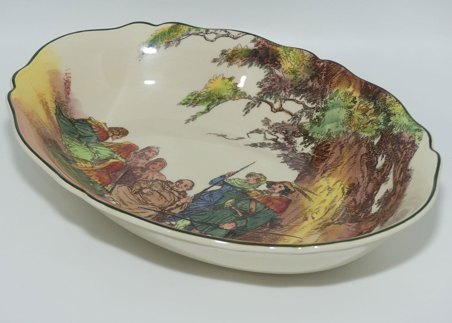 Royal Doulton Under the Greenwood Tree oval bowl D6341 | Blue