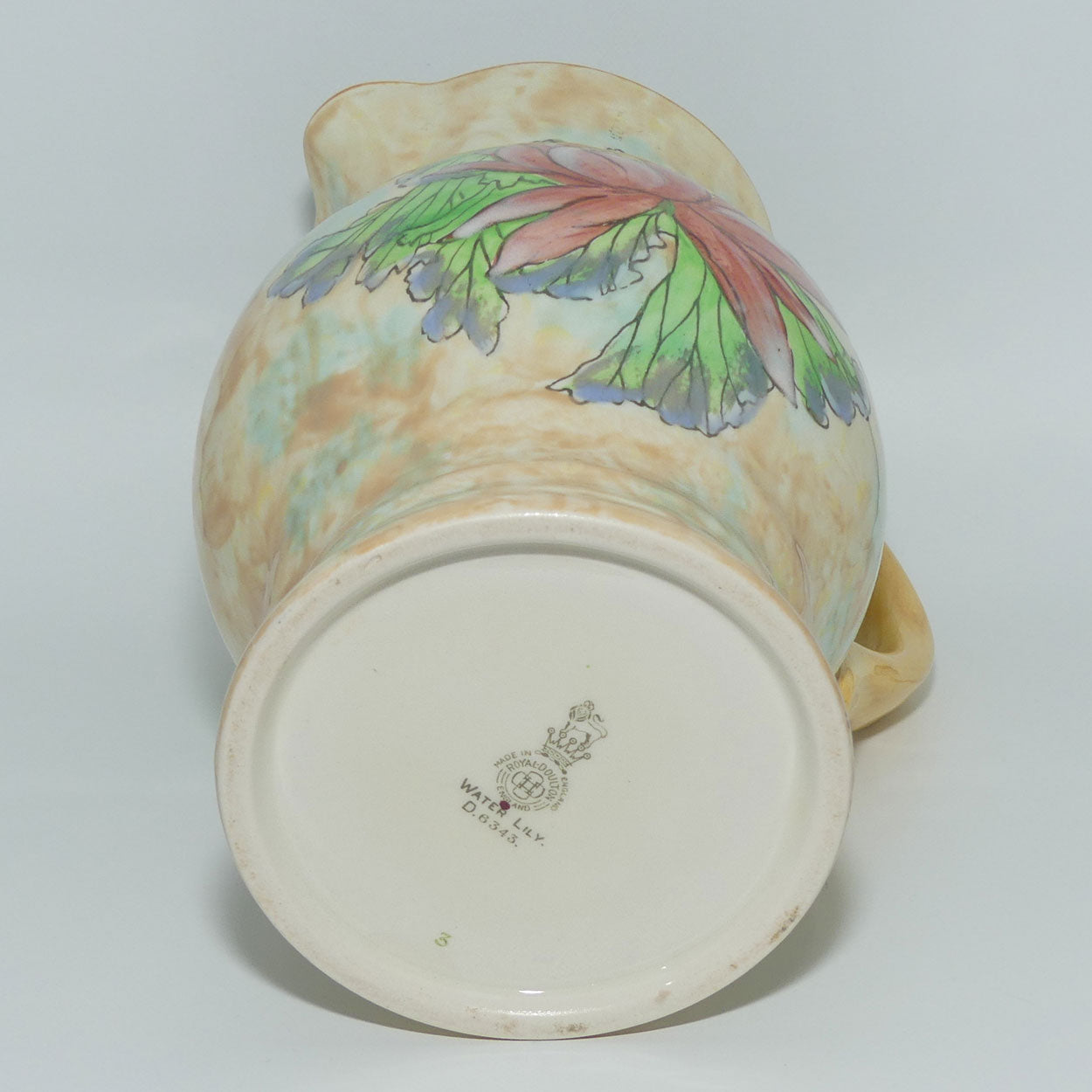 Royal Doulton colourful Water Lily pattern jug D6343 