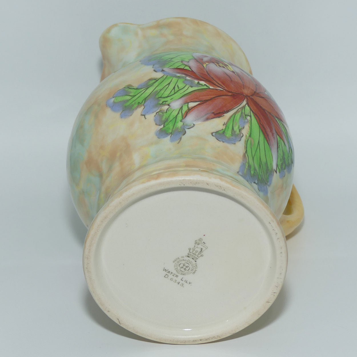 Royal Doulton colourful Water Lily pattern jug D6343 | #1