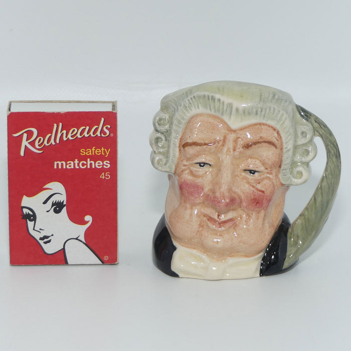 D6524 Royal Doulton miniature character jug The Lawyer | later stamp