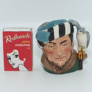 D6547 Royal Doulton miniature character jug The Falconer | later stamp