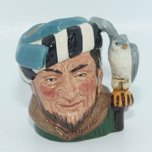 D6547 Royal Doulton miniature character jug The Falconer | later stamp