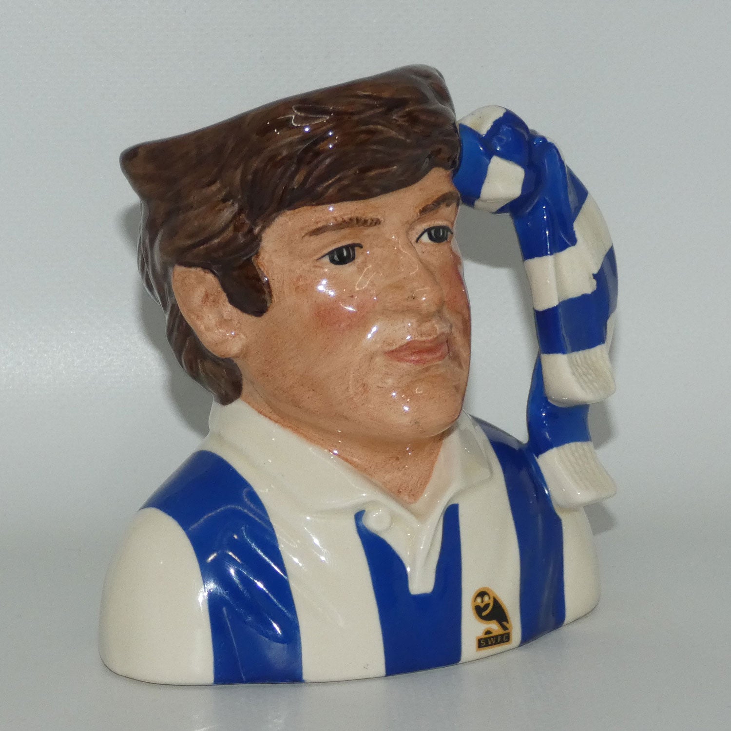D6958 Royal Doulton small character jug Football Supporter Sheffield Wednesday