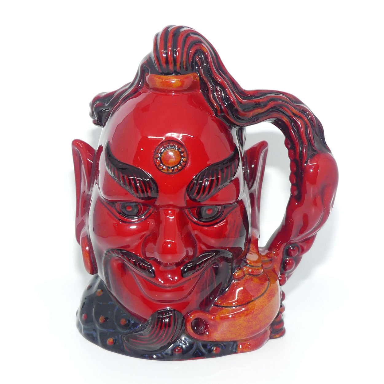 D6971 Royal Doulton large character jug Aladdin's Genie | Flambe 