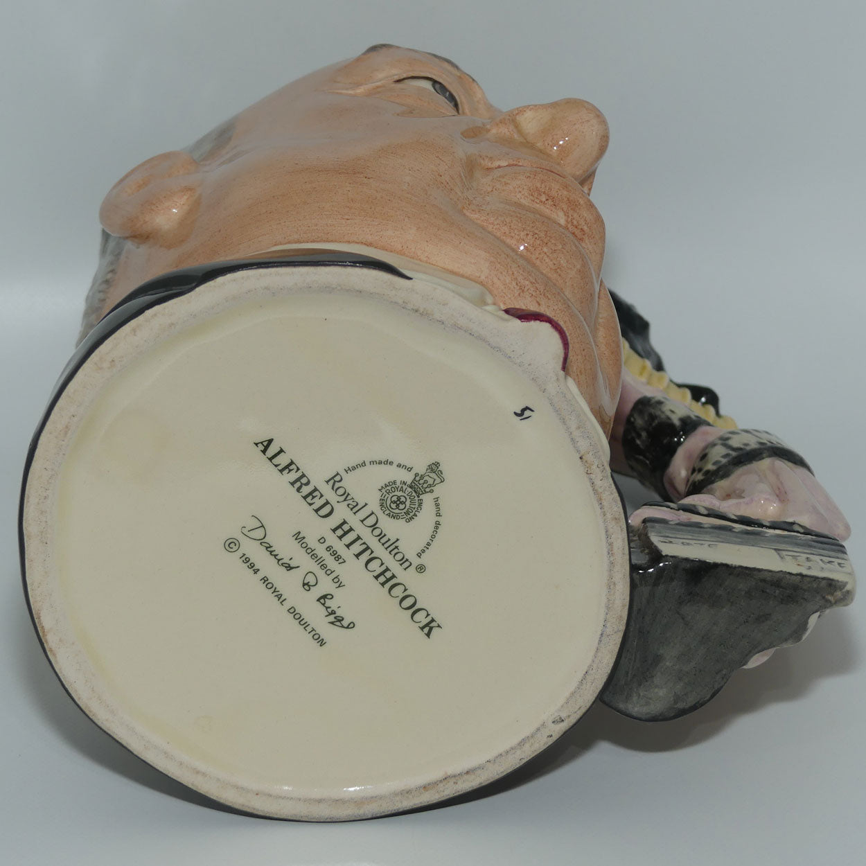 D6987 Royal Doulton large character jug Alfred Hitchcock | Pink Curtain