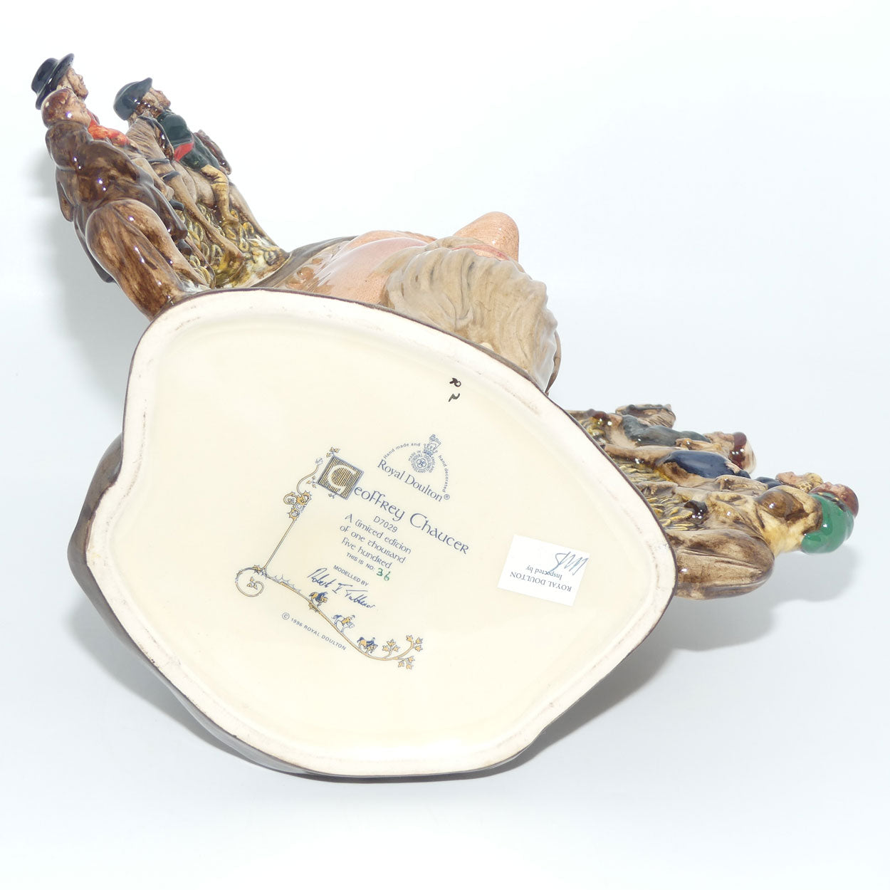 D7029 Royal Doulton large double handle character jug Geoffrey Chaucer | LE 036/1500