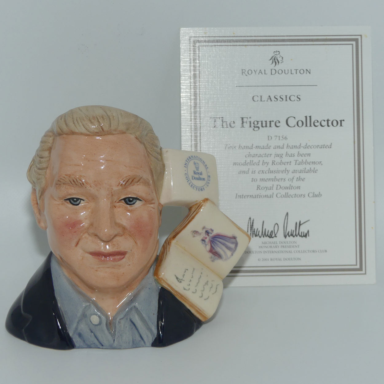 D7156 Royal Doulton small character jug The Figure Collector | + Cert