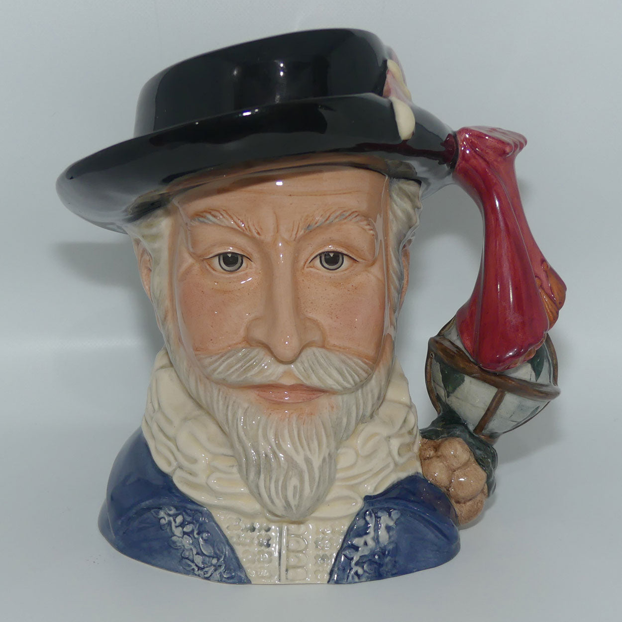 D7169 Royal Doulton large character jug Sir Walter Raleigh | #362/1000 | Box + Cert