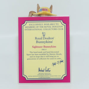 DB215 Royal Doulton Bunnykins Sightseer | ICC Exclusive | signed | box + Cert