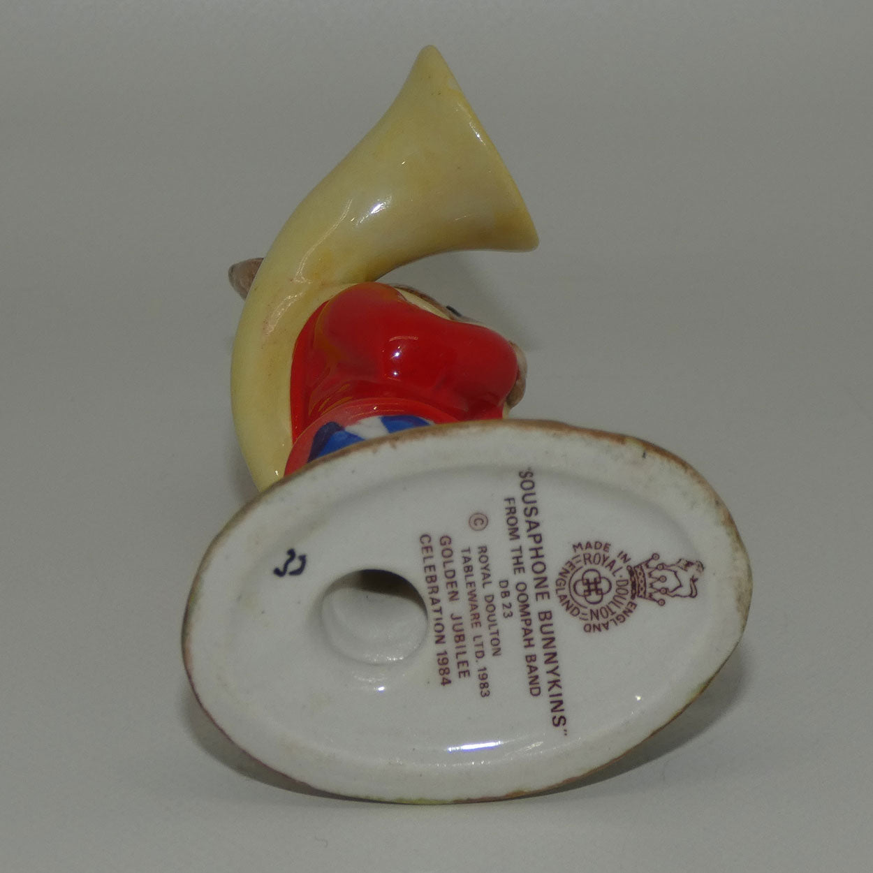 DB023 Royal Doulton Bunnykins Sousaphone | GJ stamp | no box
