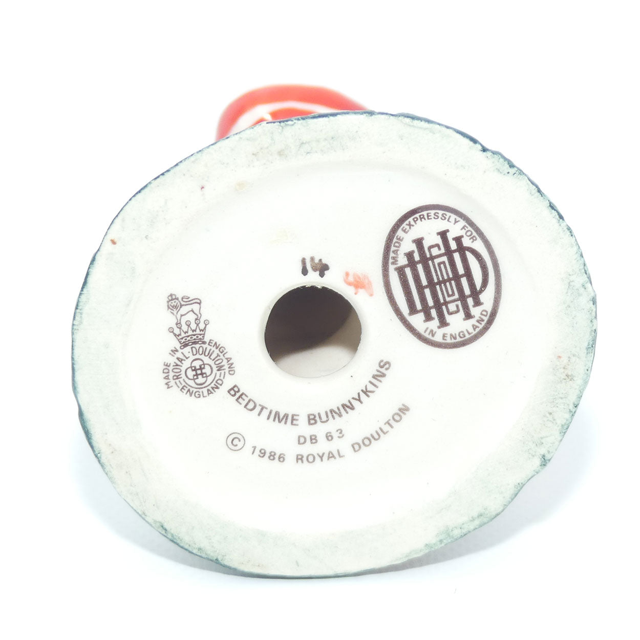 DB063 Royal Doulton Bunnykins Bedtime | Red & White | no box