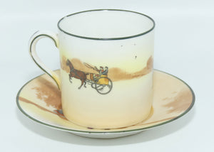 Royal Doulton Coaching Days demi tasse coffee cup and saucer E3804