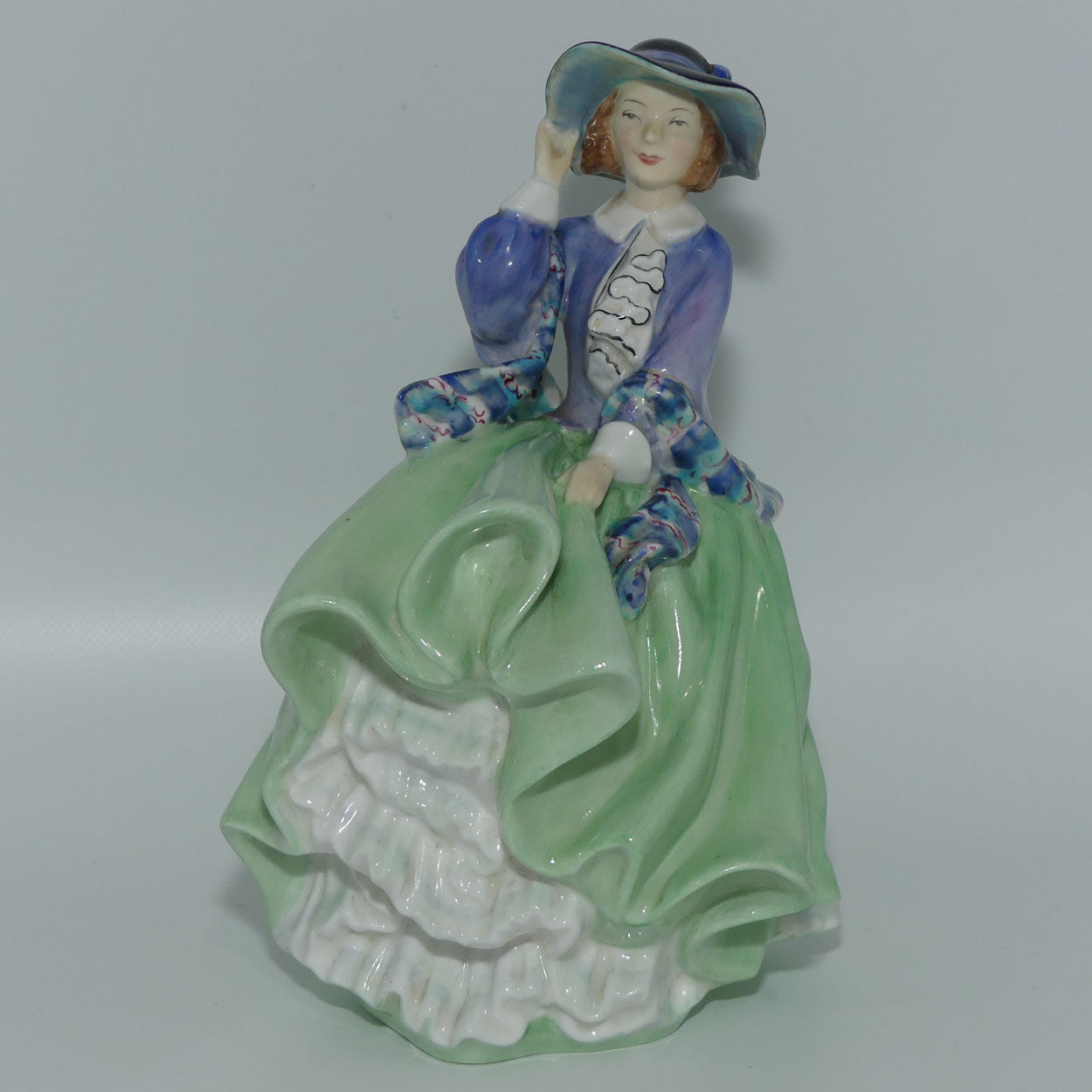 Royal Doulton figure Top O' The Hill HN1833 | Green colourway | Designer: Leslie Harradine