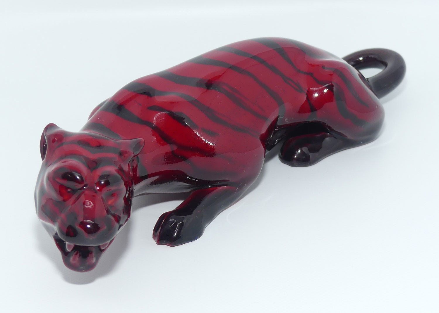 HN0225 Royal Doulton Flambe Crouching Tiger | Noke
