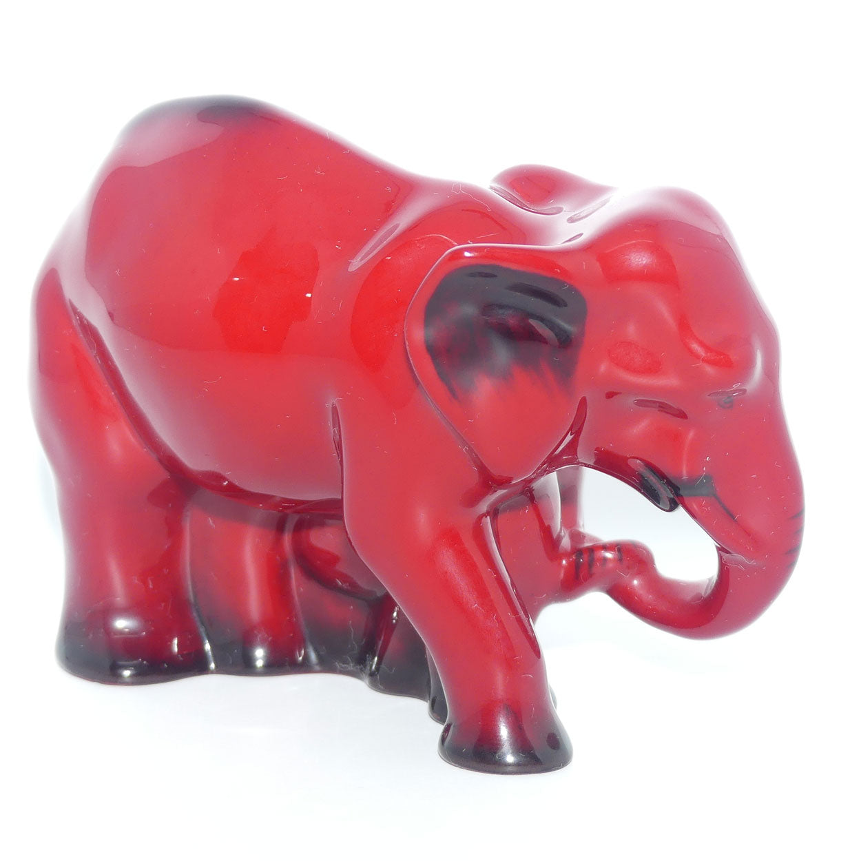 HN3548 Royal Doulton Flambe Elephant and Young | signed Michael Doulton