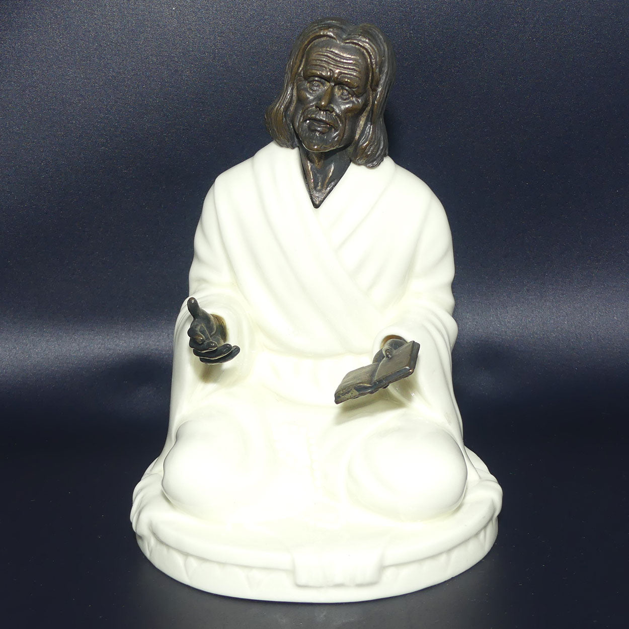 MS25 Minton The Sage figure | Porcelain and Cold Cast Bronze