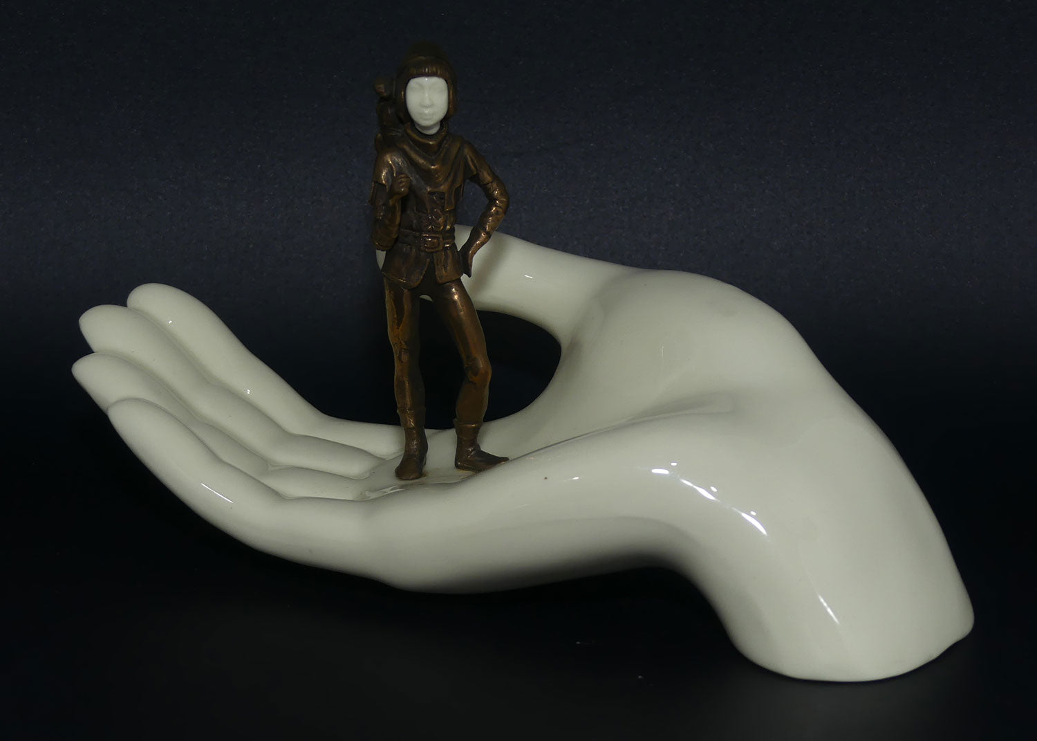 MS52 Minton Tom Thumb figure | Porcelain and Cold Cast Bronze