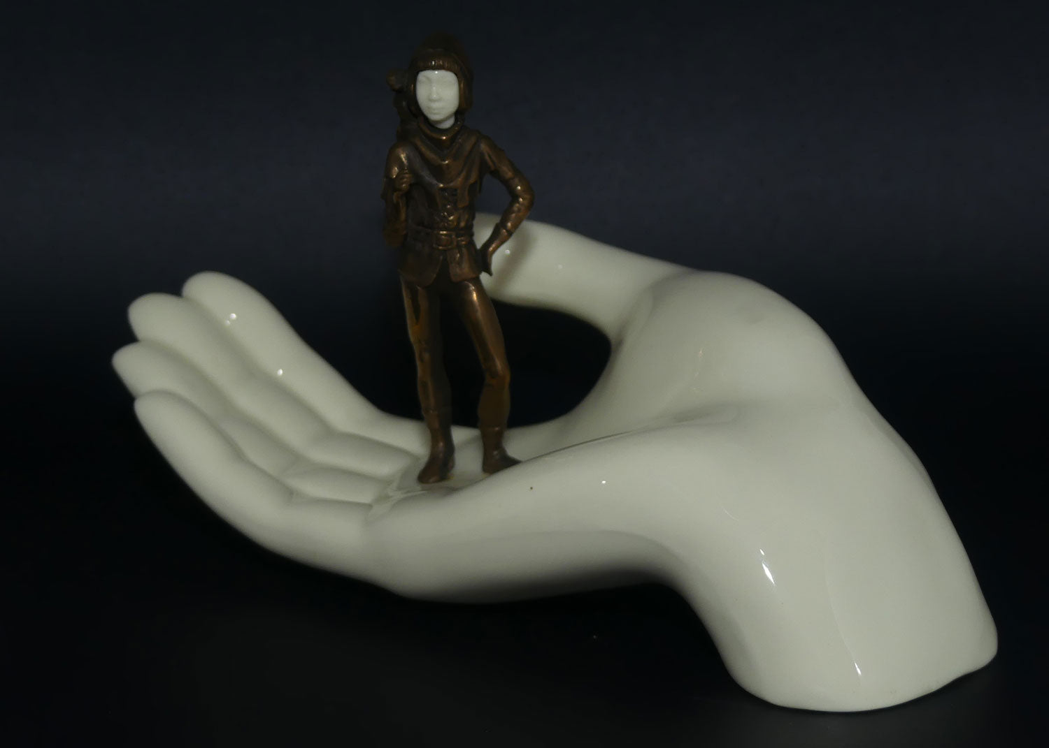 MS52 Minton Tom Thumb figure | Porcelain and Cold Cast Bronze