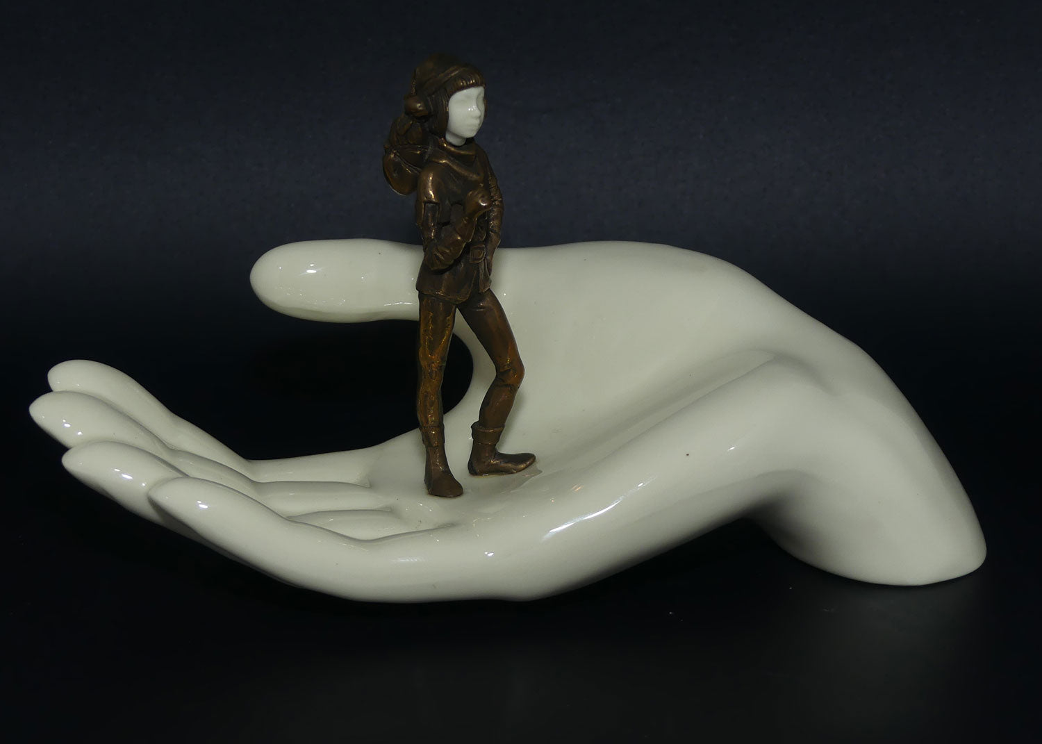 MS52 Minton Tom Thumb figure | Porcelain and Cold Cast Bronze