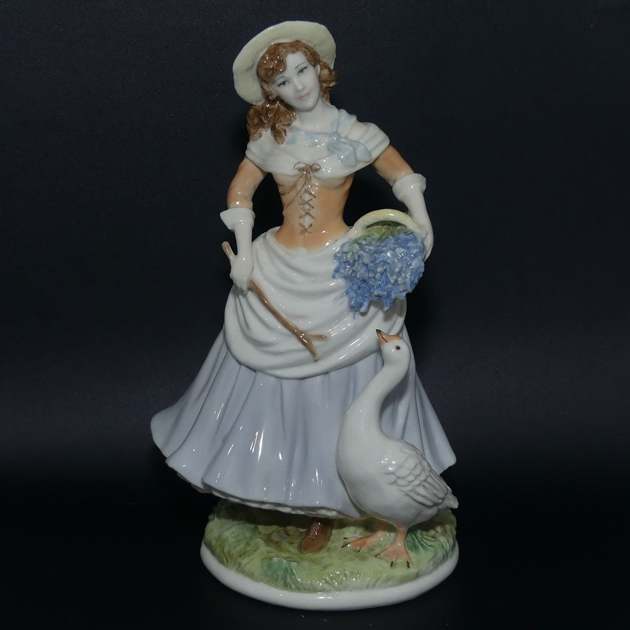 RW4566 Royal Worcester Pastoral Collection figure | Goose Girl | Ltd Ed