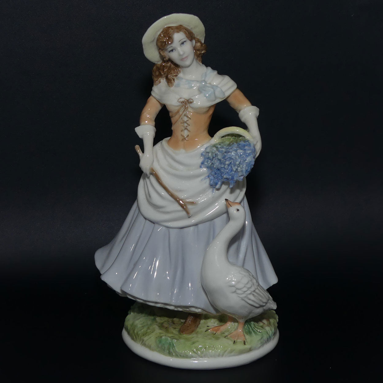 RW4566 Royal Worcester Pastoral Collection figure | Goose Girl | Ltd Ed