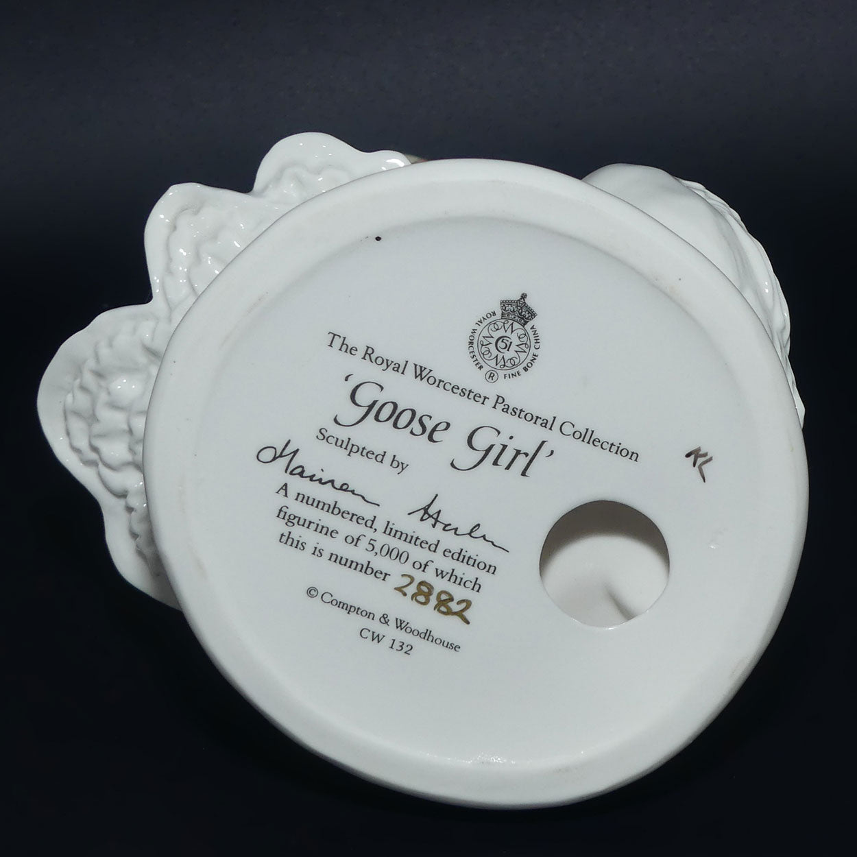 RW4566 Royal Worcester Pastoral Collection figure | Goose Girl | Ltd Ed