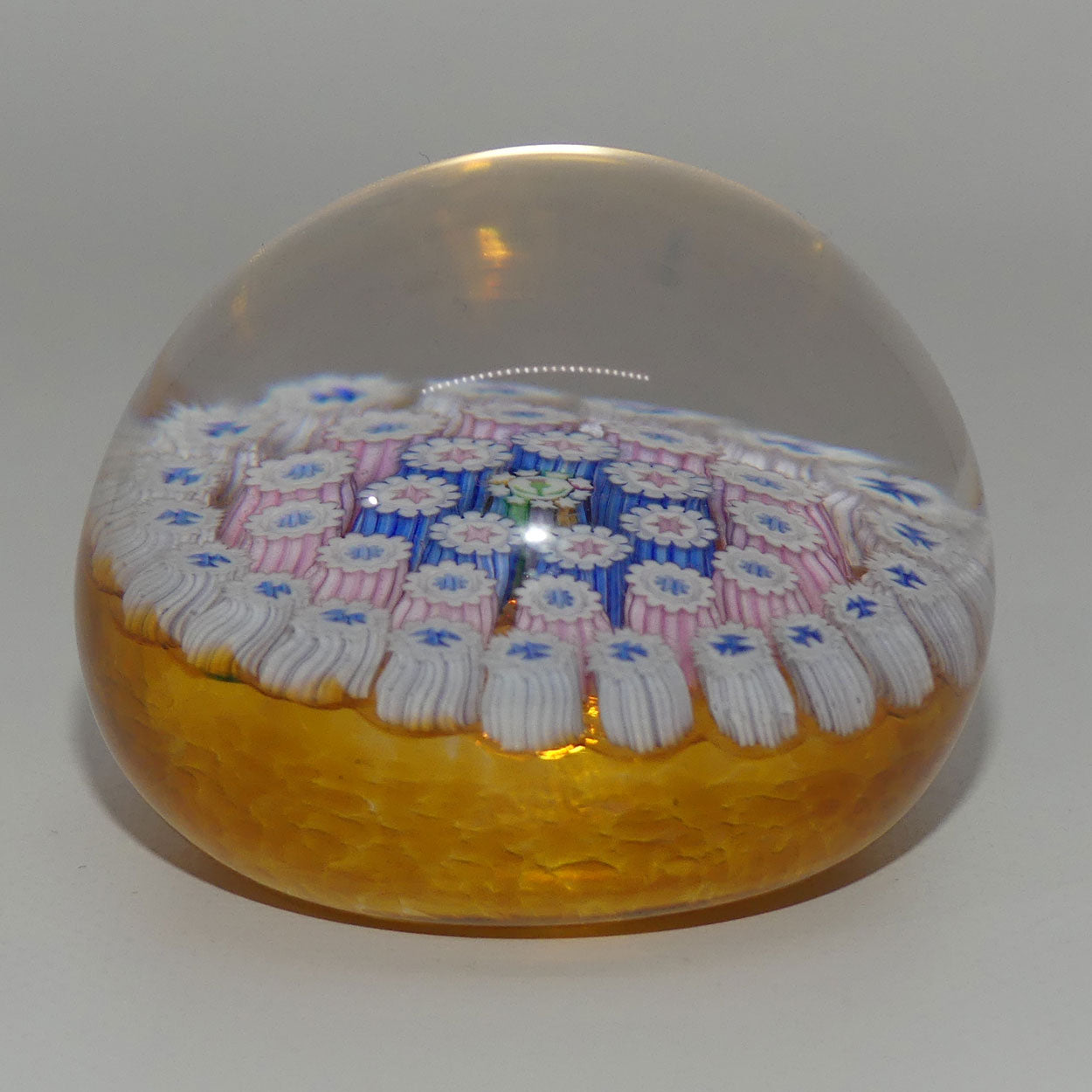 john-deacons-scotland-millefiori-concentric-miniature-paperweight-amber