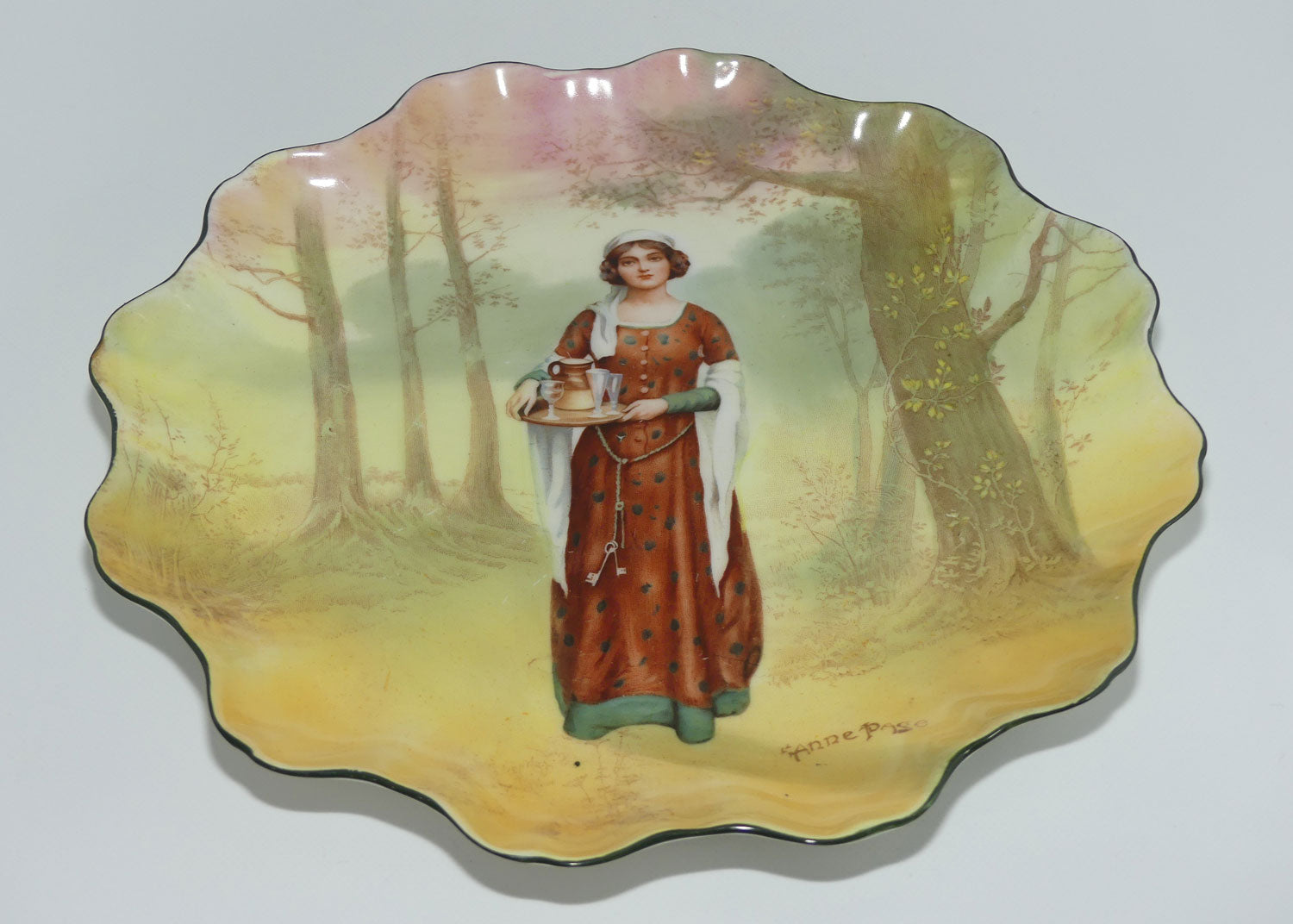 Royal Doulton Shakespearean Anne Page Stafford shape plate E7267