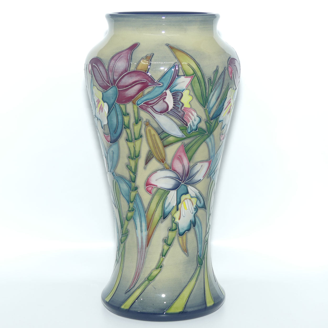 Moorcroft Pottery | Arundina 95/10 vase | Nicola Slaney